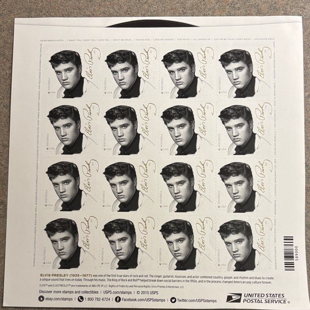 Elvis Presley Forever Stamps